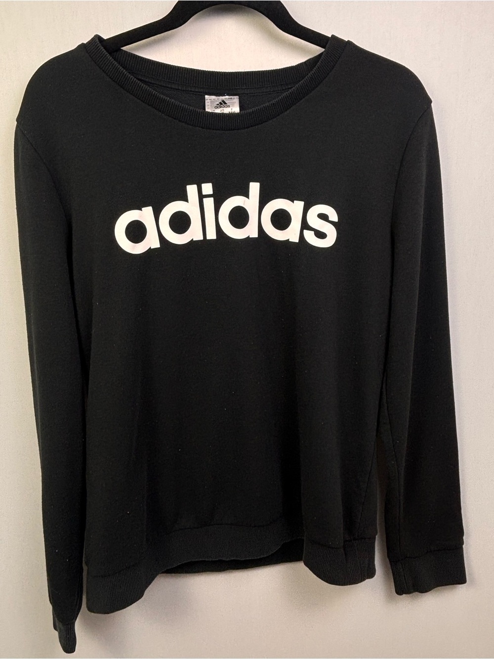 adidas Women's Black Logo Crewneck Sweatshirt